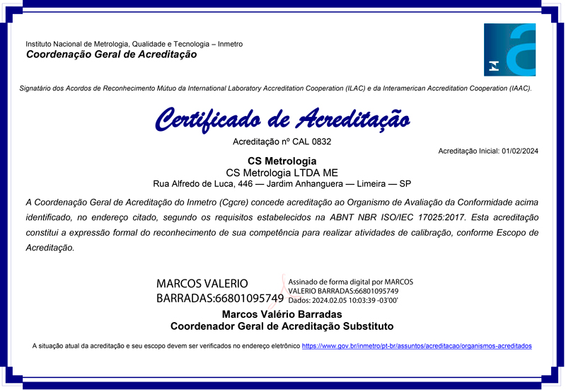 Certificado de Acreditação